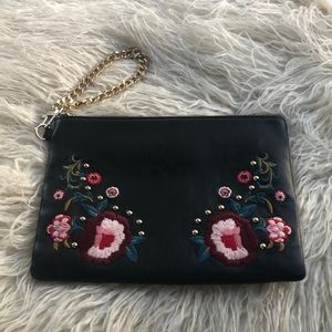 Embroidered wristlet